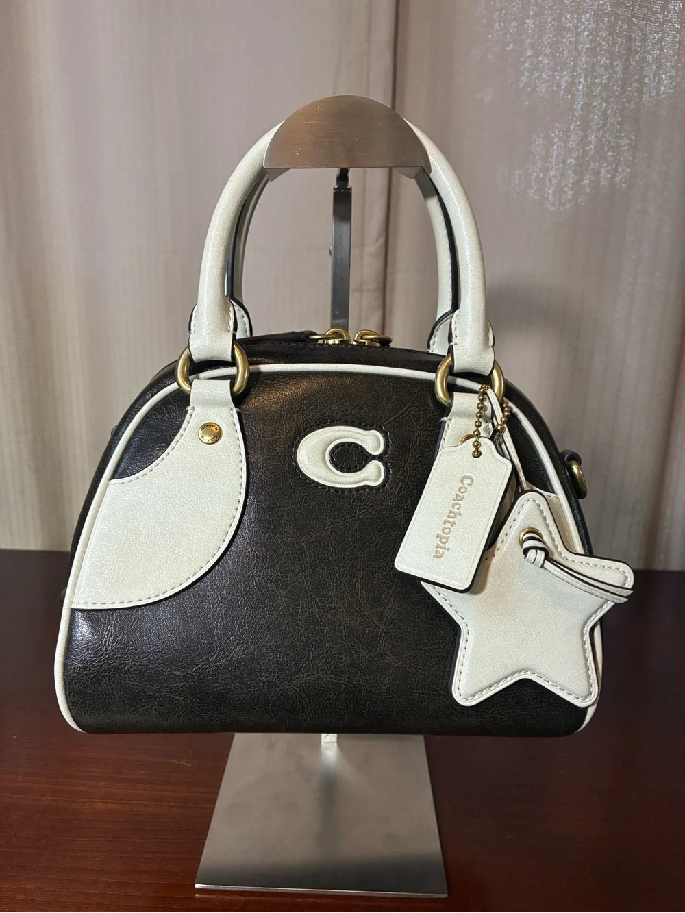 Coach Coachtopia Two-Tone Bowling Top Handle Bag